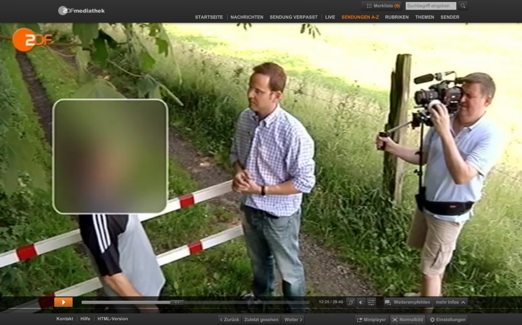 Szene aus der ZDF-Doku über Doping im Breitensport: Breitensportler "Frank", Kamermann und ZDF-Redakteur Felix Hero / screenshot